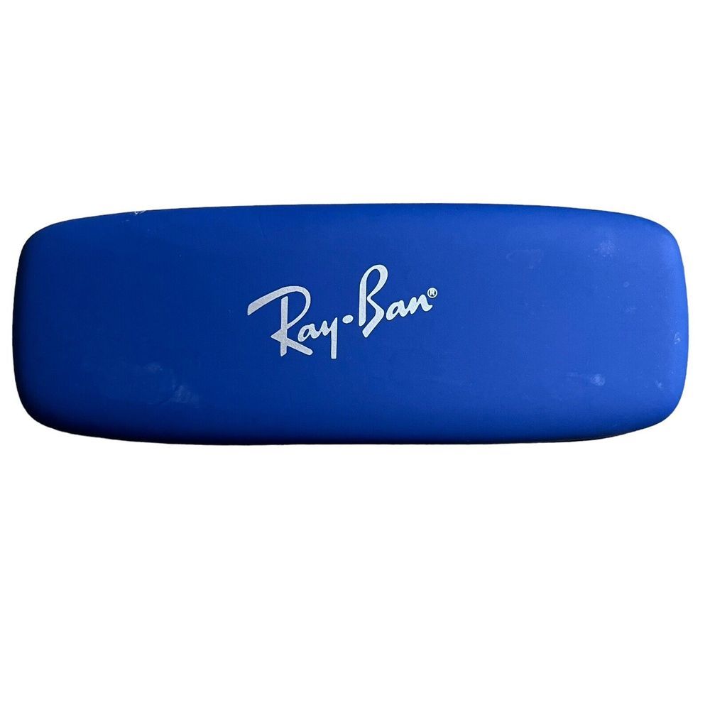 Ray-Ban‎ Steel Blue Slim Hard Clamshell Gatto Grasses/Sunglasses Case Red Inside